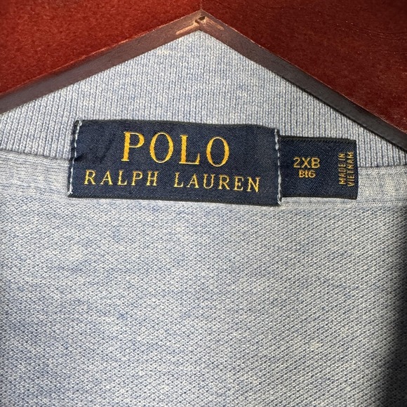 Polo Ralph Lauren Polo Shirt Mens 2XB 2XL Big Heather Gray Short Sleeve Pony - Picture 3 of 8